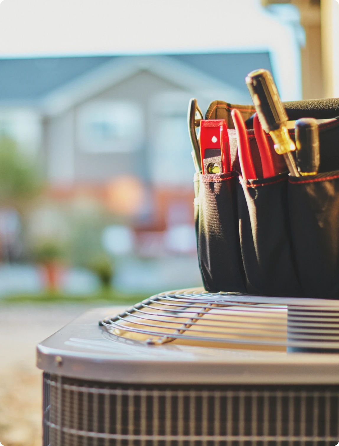 Air conditioner with repair tools