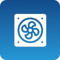 Group icon on blue background
